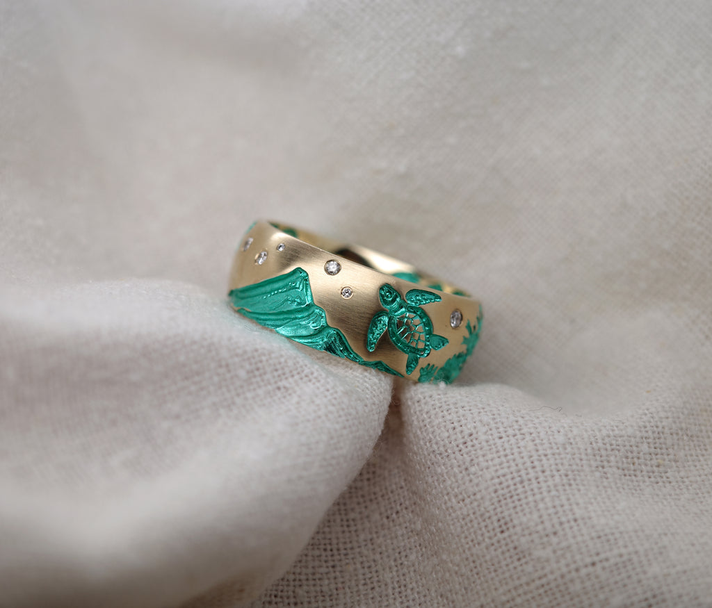 Coral Band 8mm Ring | Castro Smith London