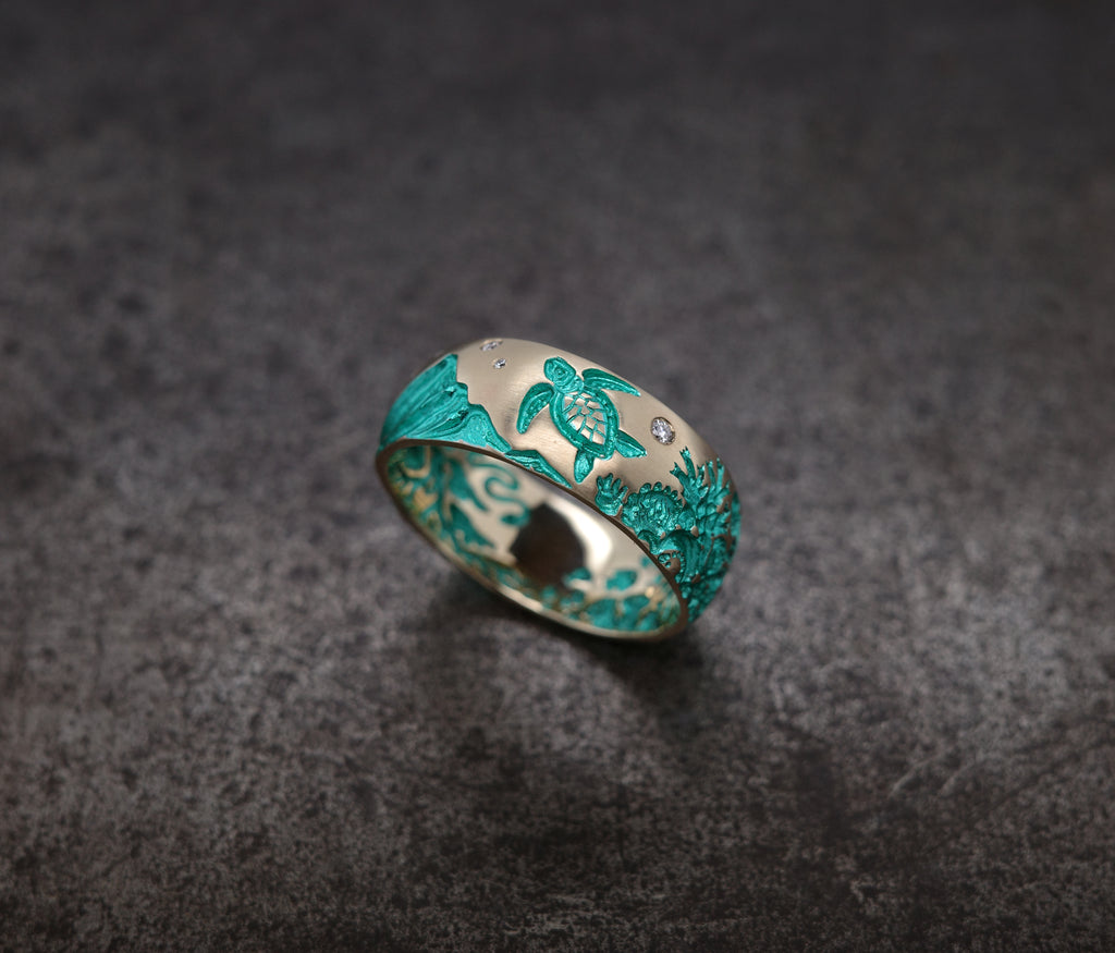 Coral Band 8mm Ring | Castro Smith London