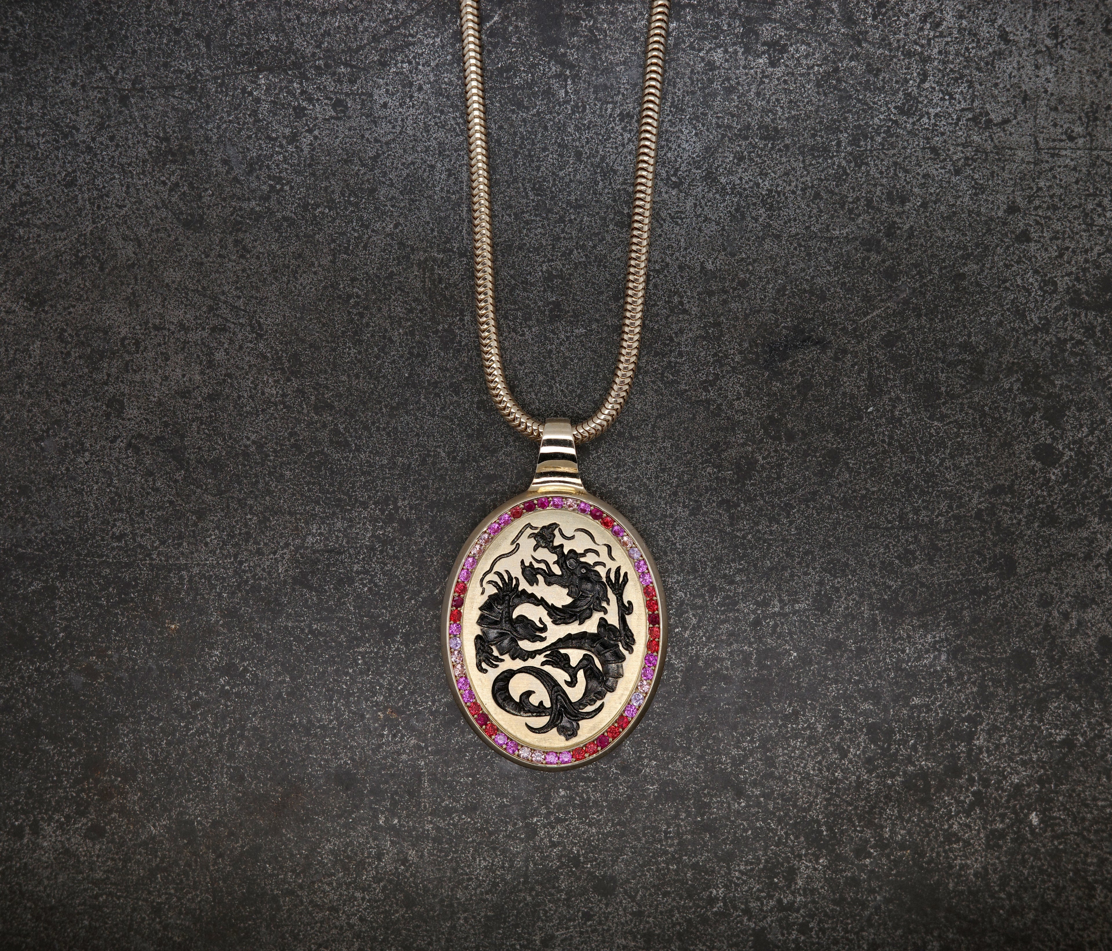 Large Dragon Frame Pendant