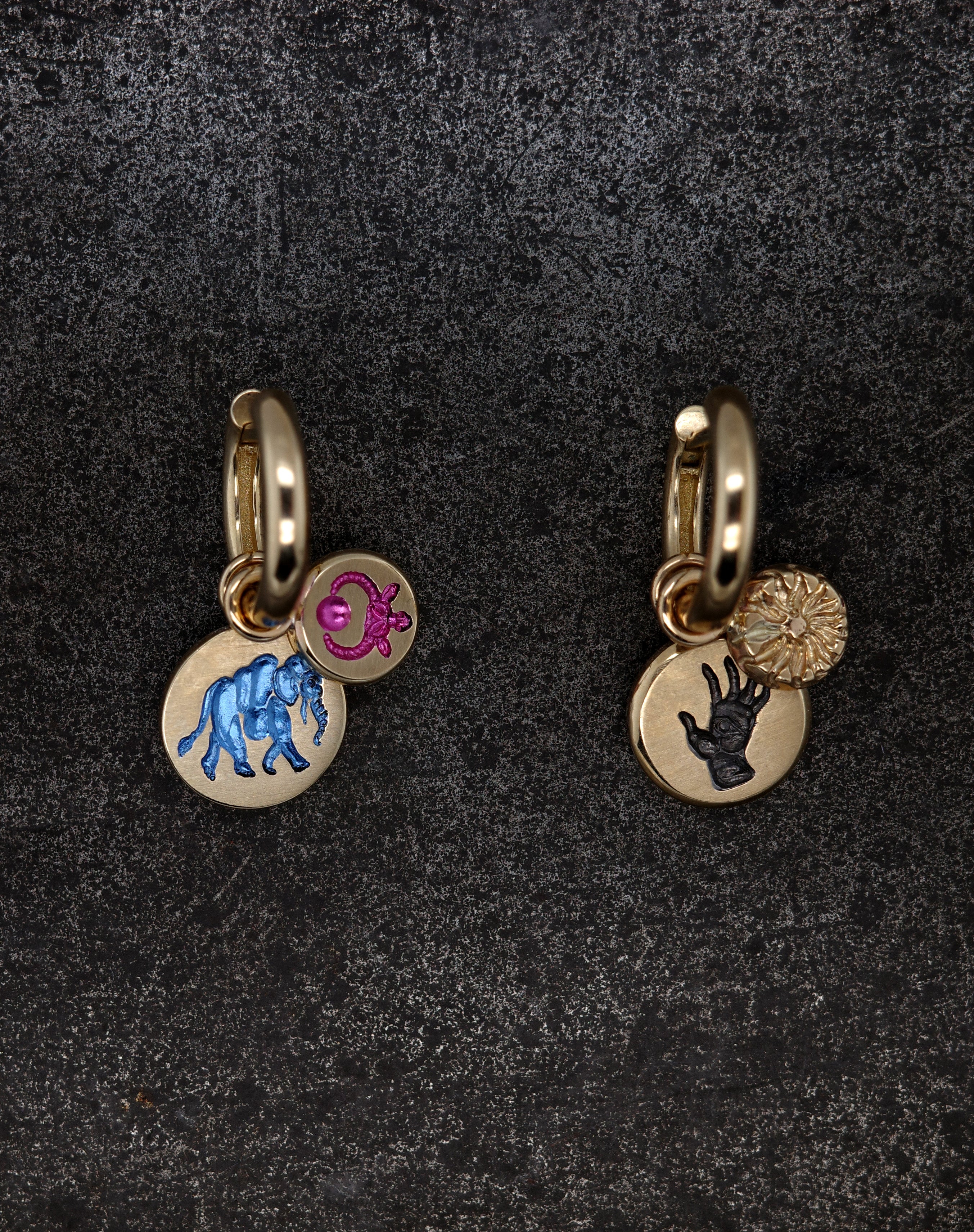 elephant hand earrings 