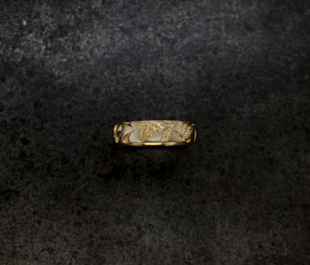 Crebain Crow Band Ring