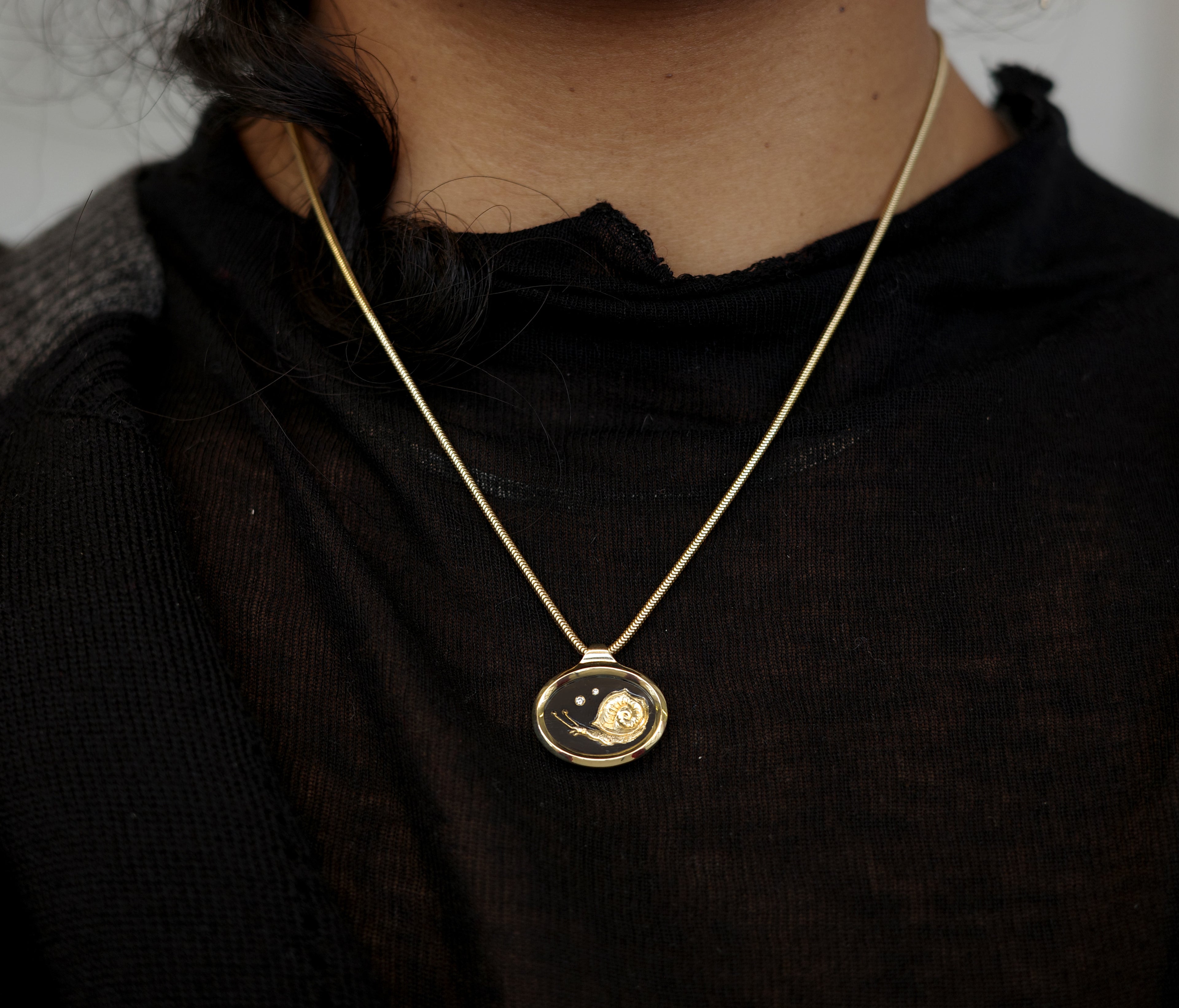 Medium Pavé Frame Pendant