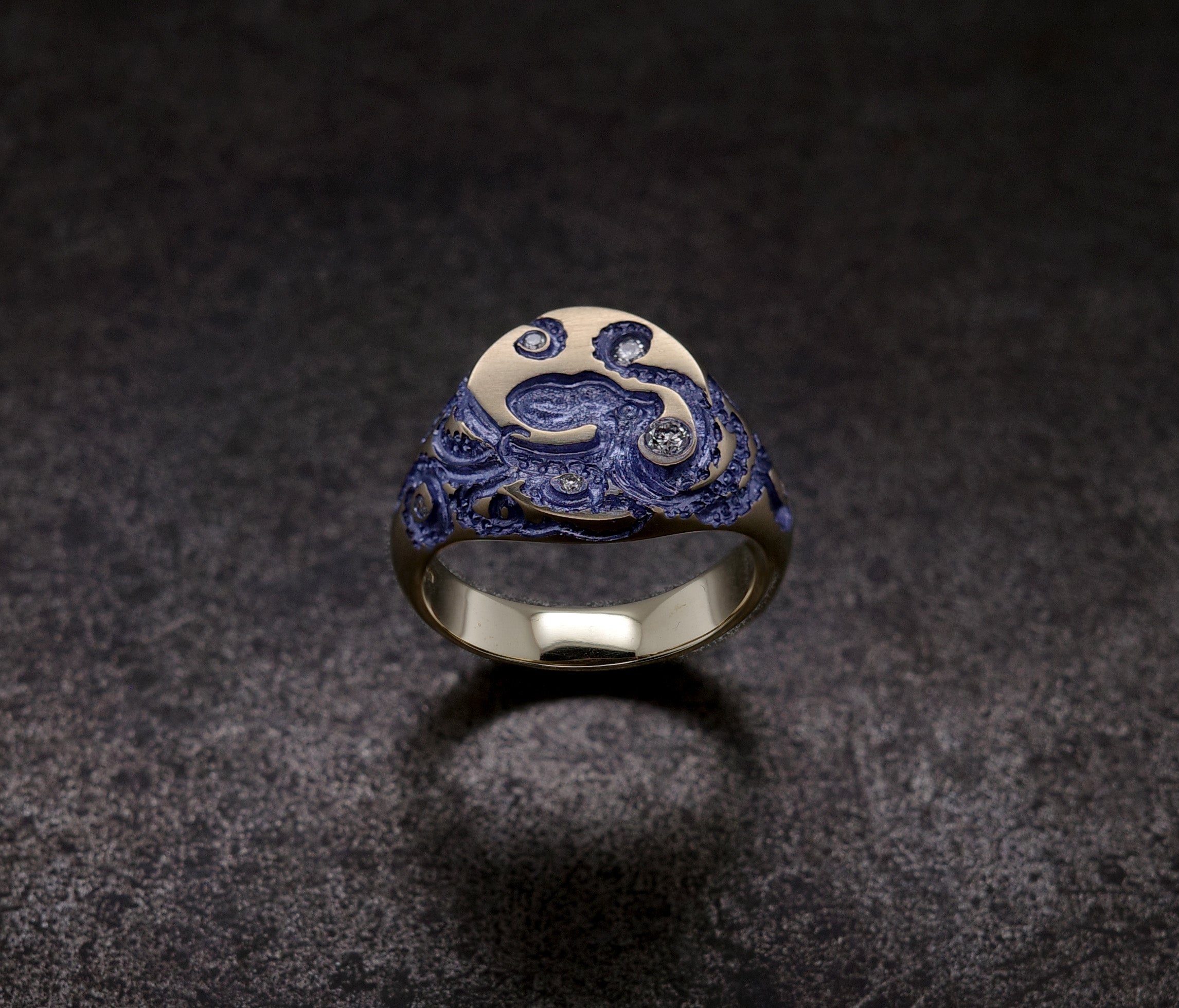 Mini Octopus Signet Ring