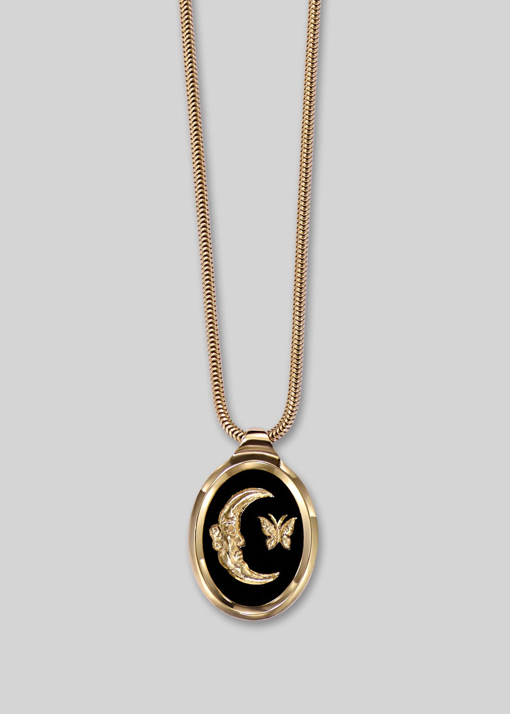 Medium Moon & Butterfly Frame Pendant