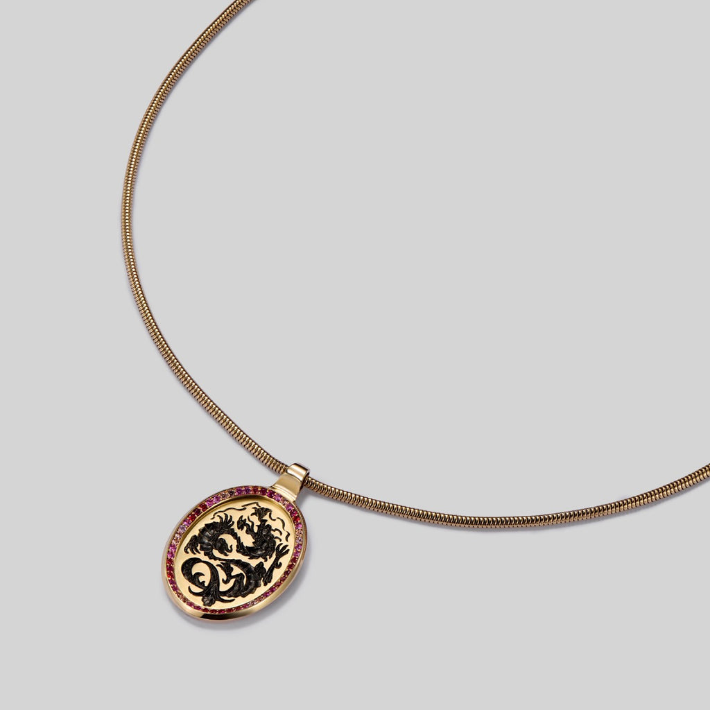 Large Dragon Frame Pendant