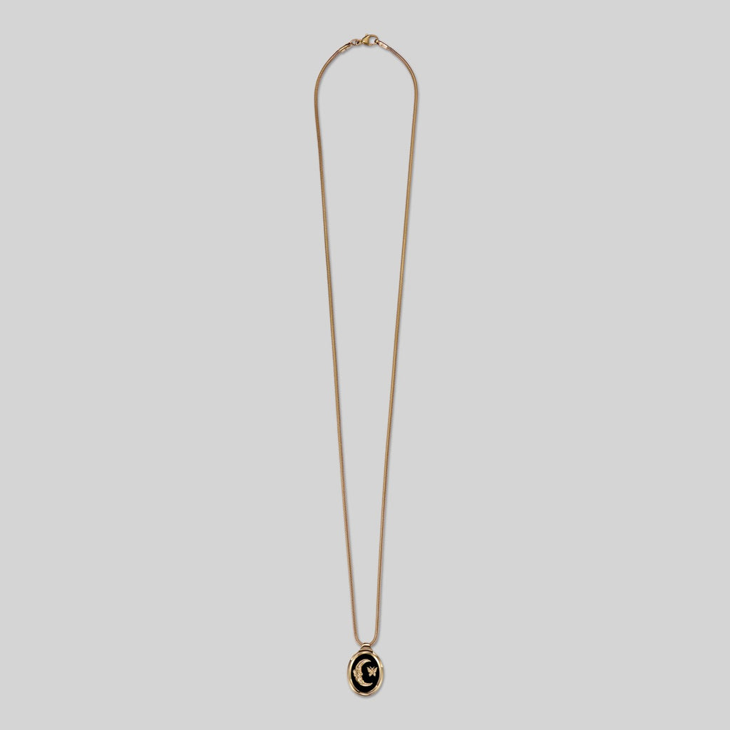 Medium Moon & Butterfly Frame Pendant