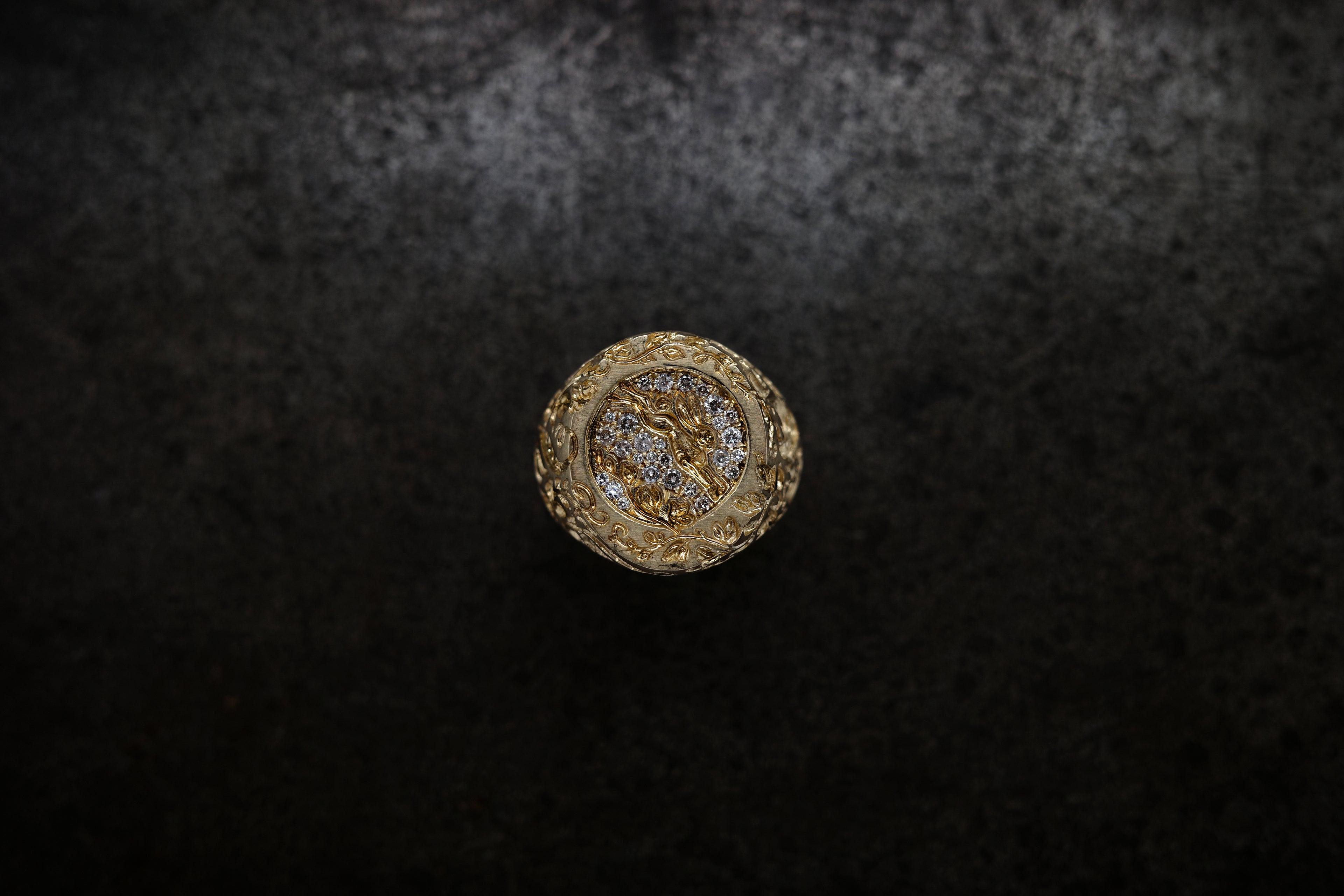 Moon Rabbit Signet Ring