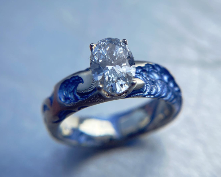 Wave Engagement Ring - POA