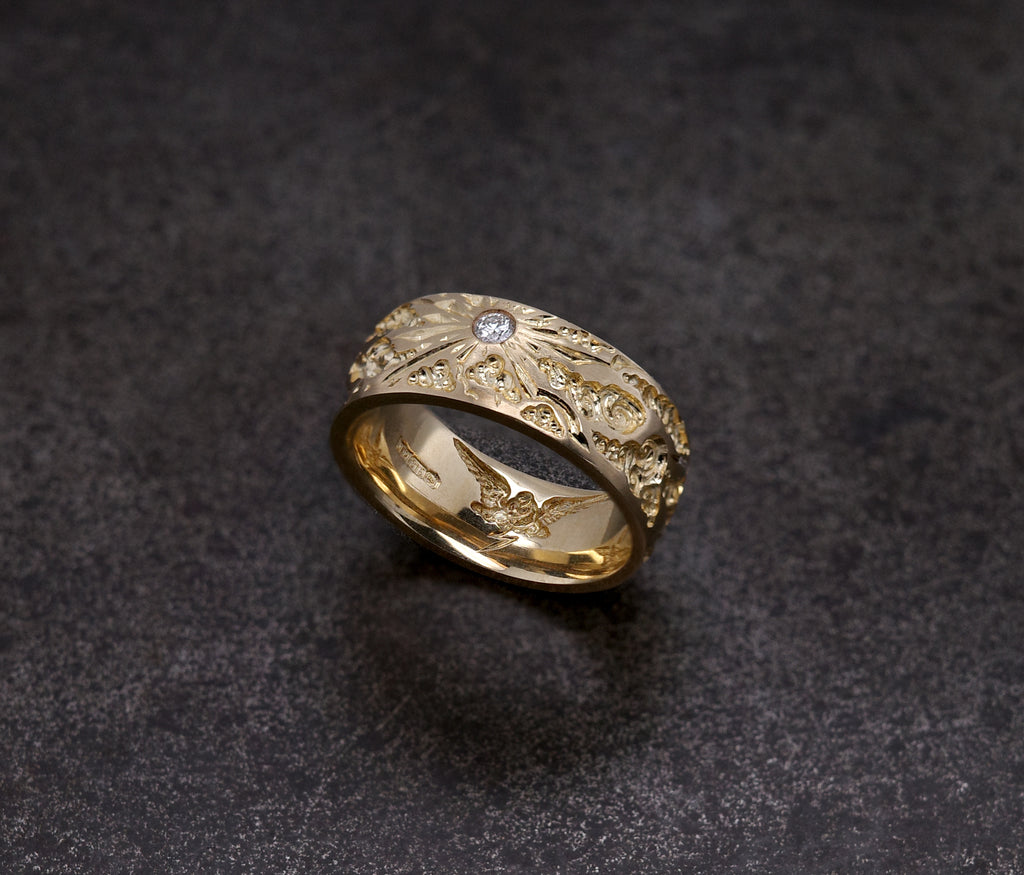 Sun & Cloud Band Ring