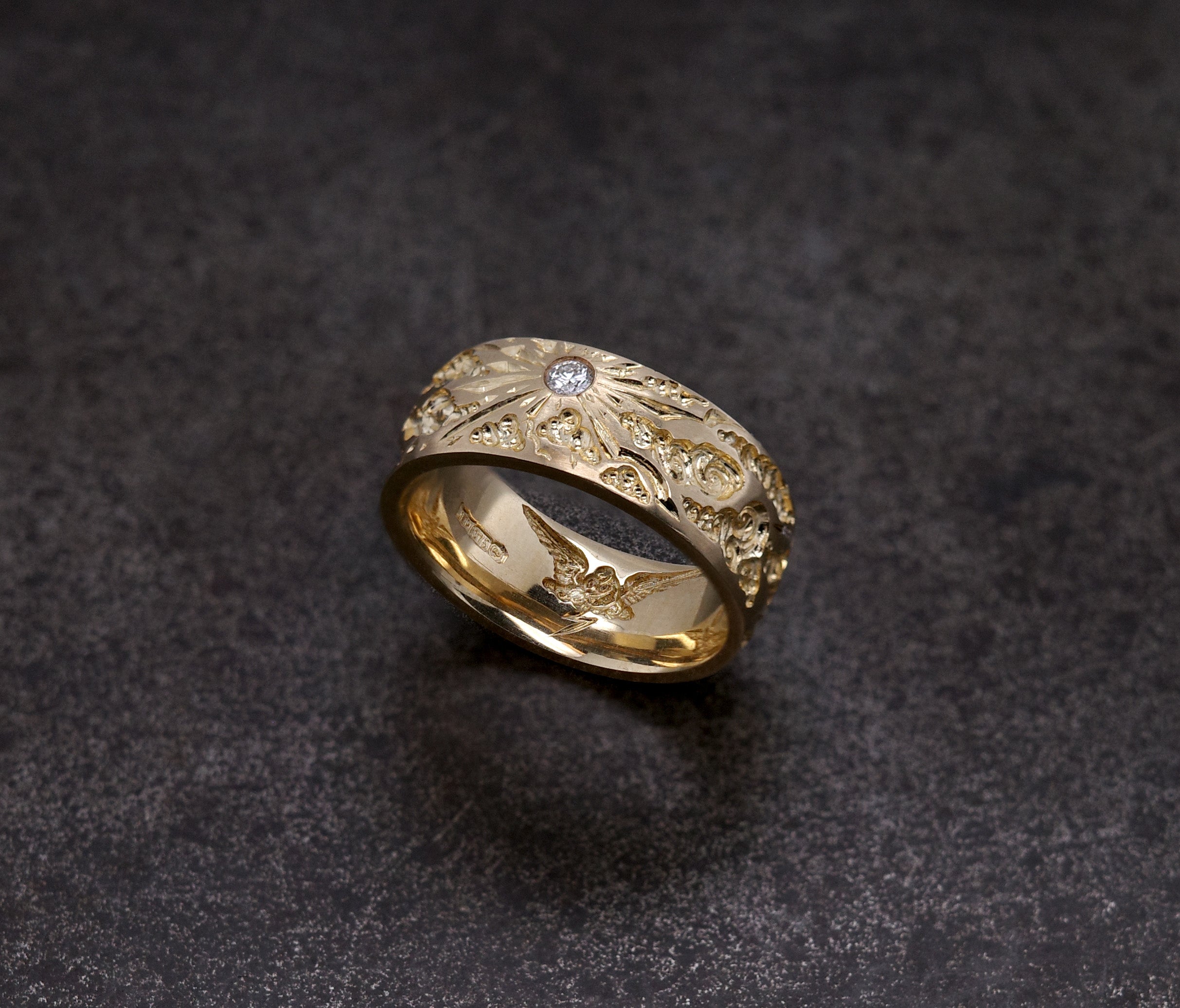 Sun & Cloud Band Ring