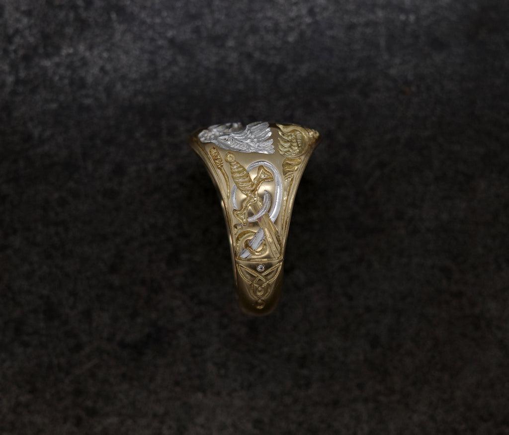 Heavyweight Swan Signet Ring