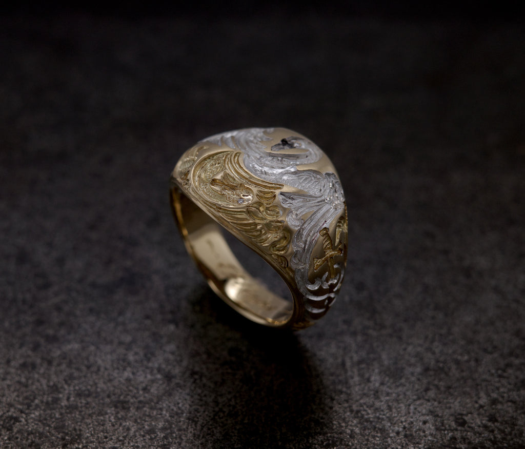 Heavyweight Swan Signet Ring