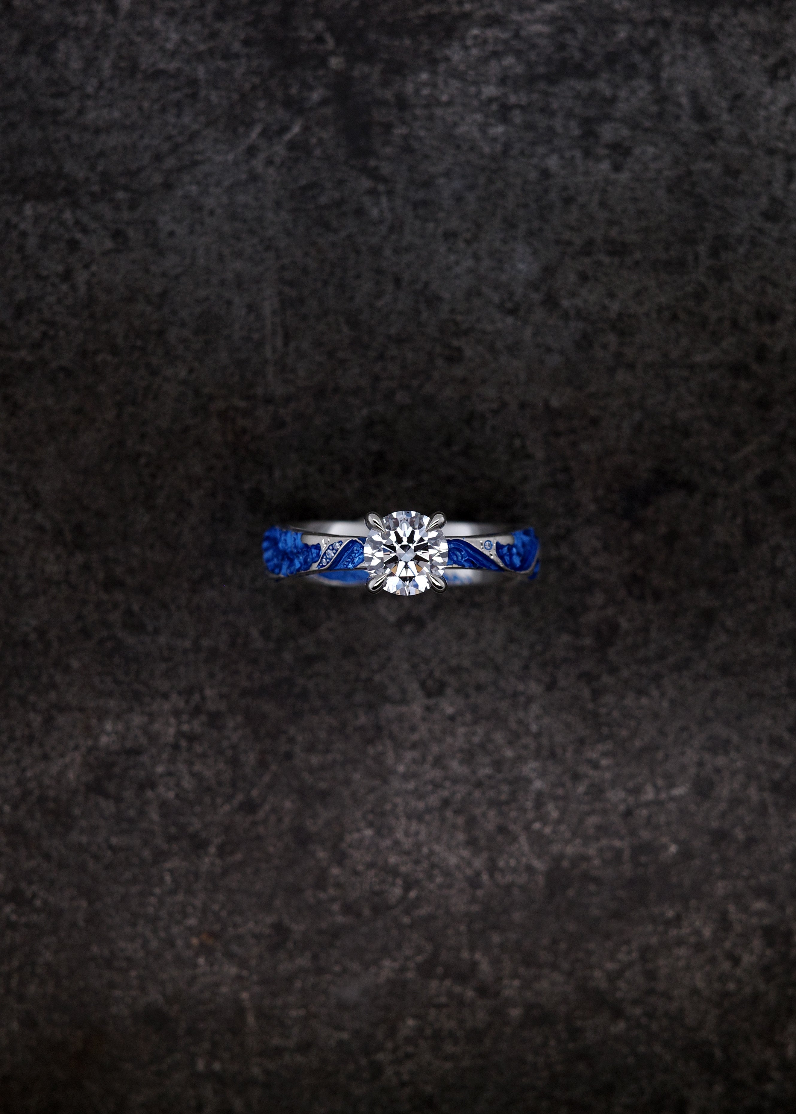 Tapered Wave Engagement Ring - POA