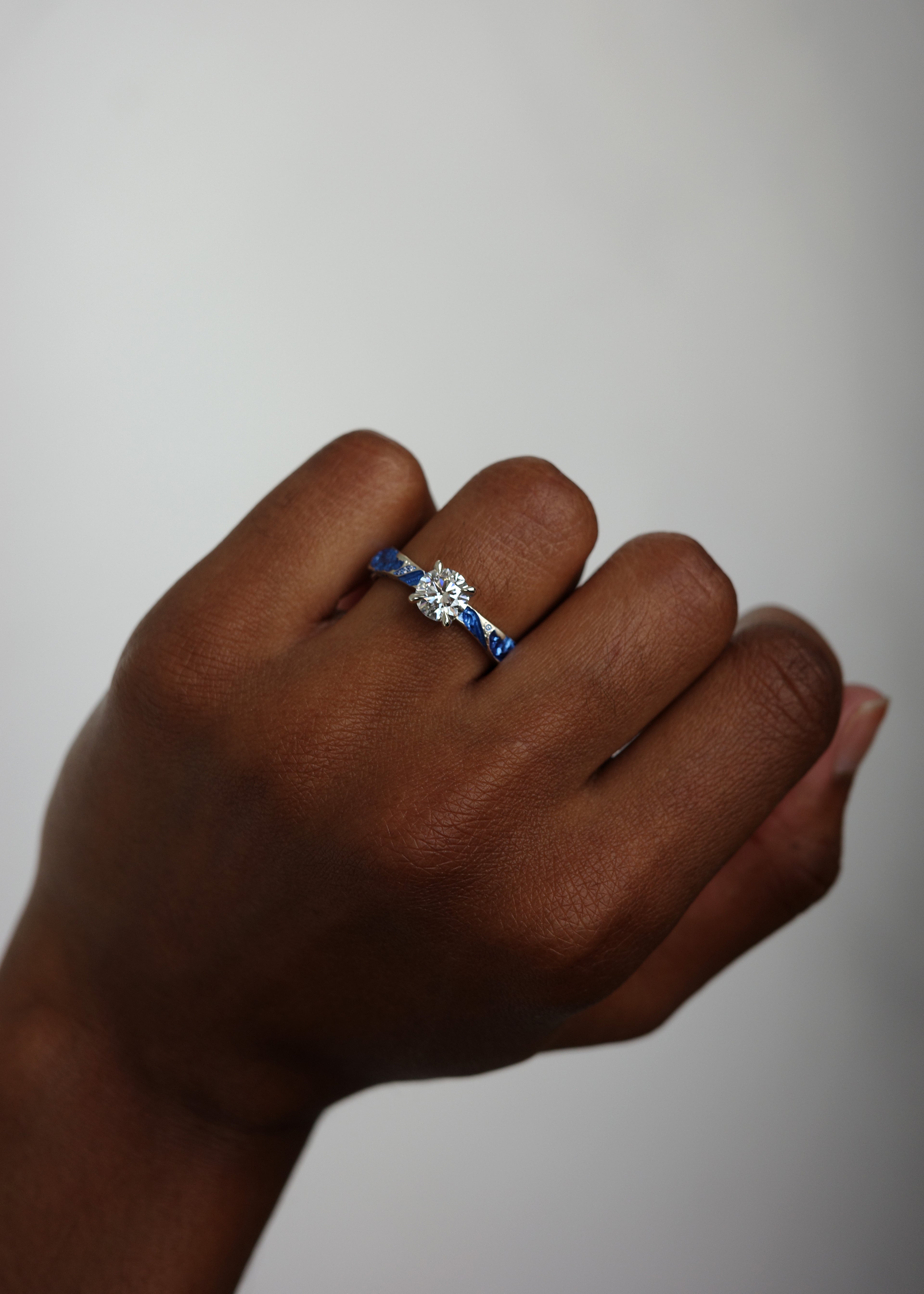 Tapered Wave Engagement Ring - POA