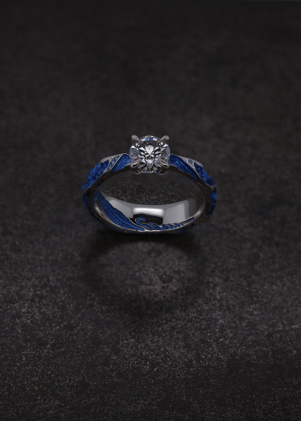 Tapered Wave Engagement Ring - POA