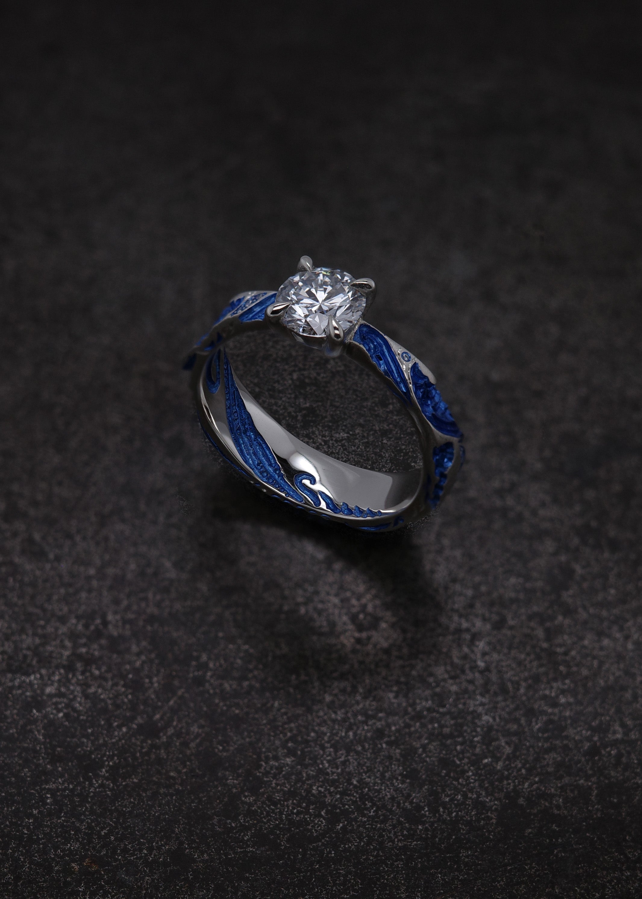 Tapered Wave Engagement Ring - POA