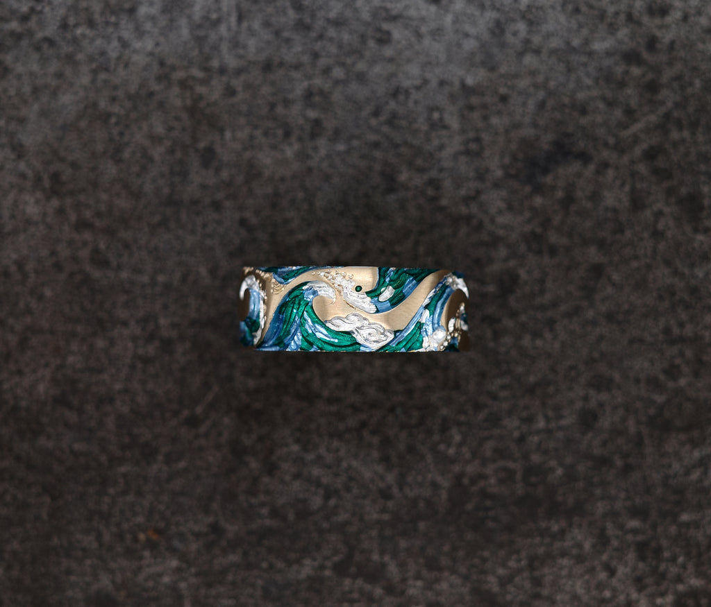 Wave Band 8mm Ring