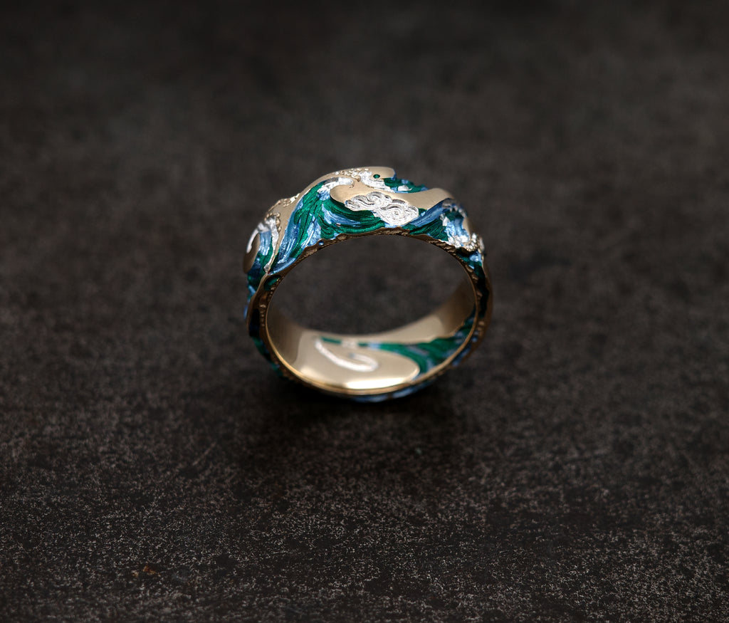 Wave Band 8mm Ring