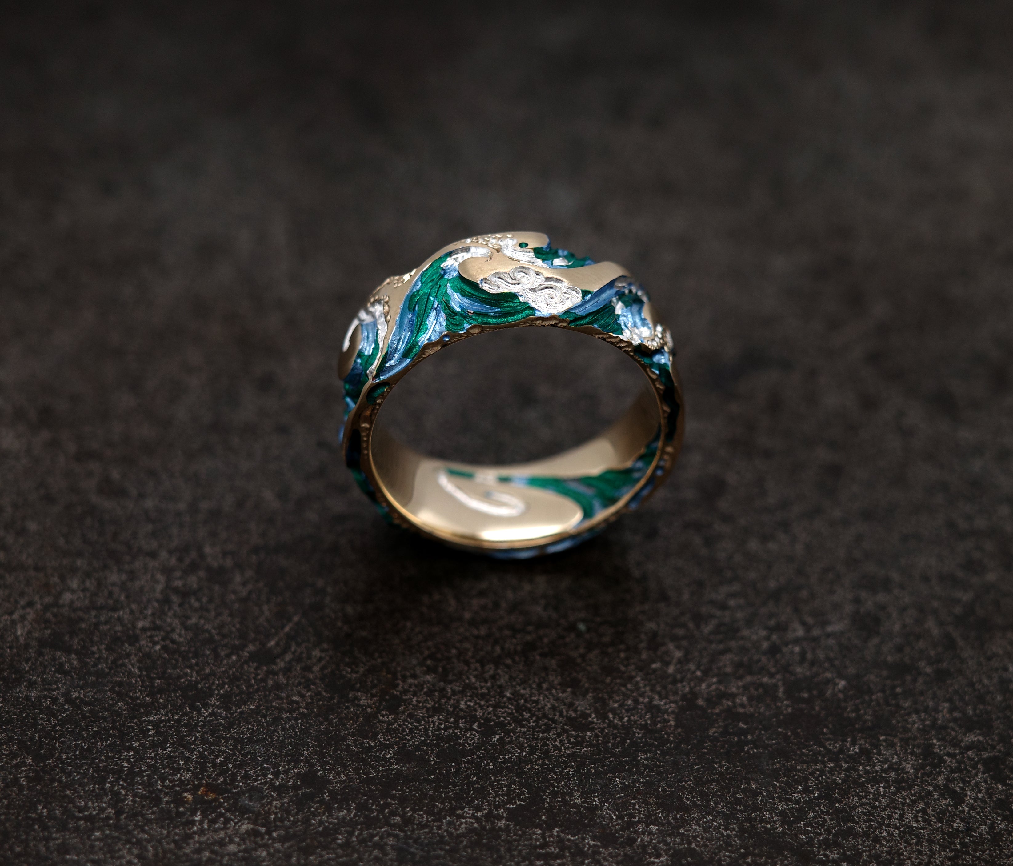 Wave Band 8mm Ring