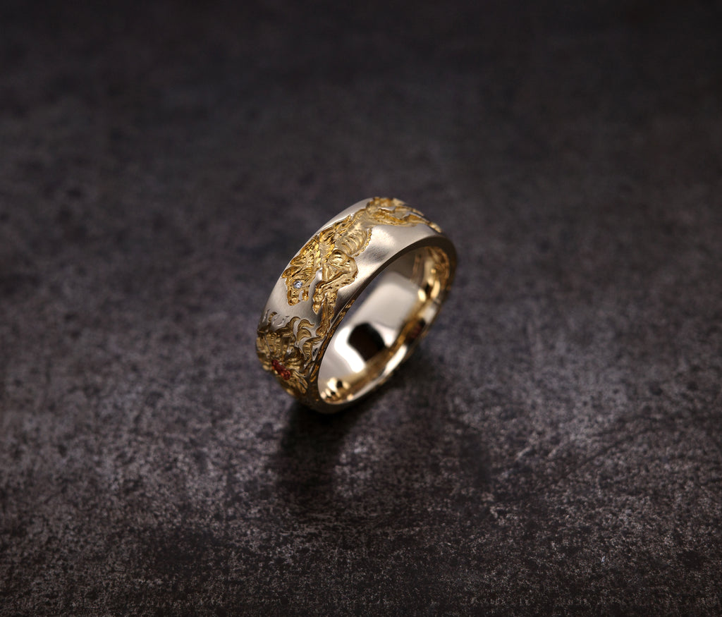 Wolf Band Ring