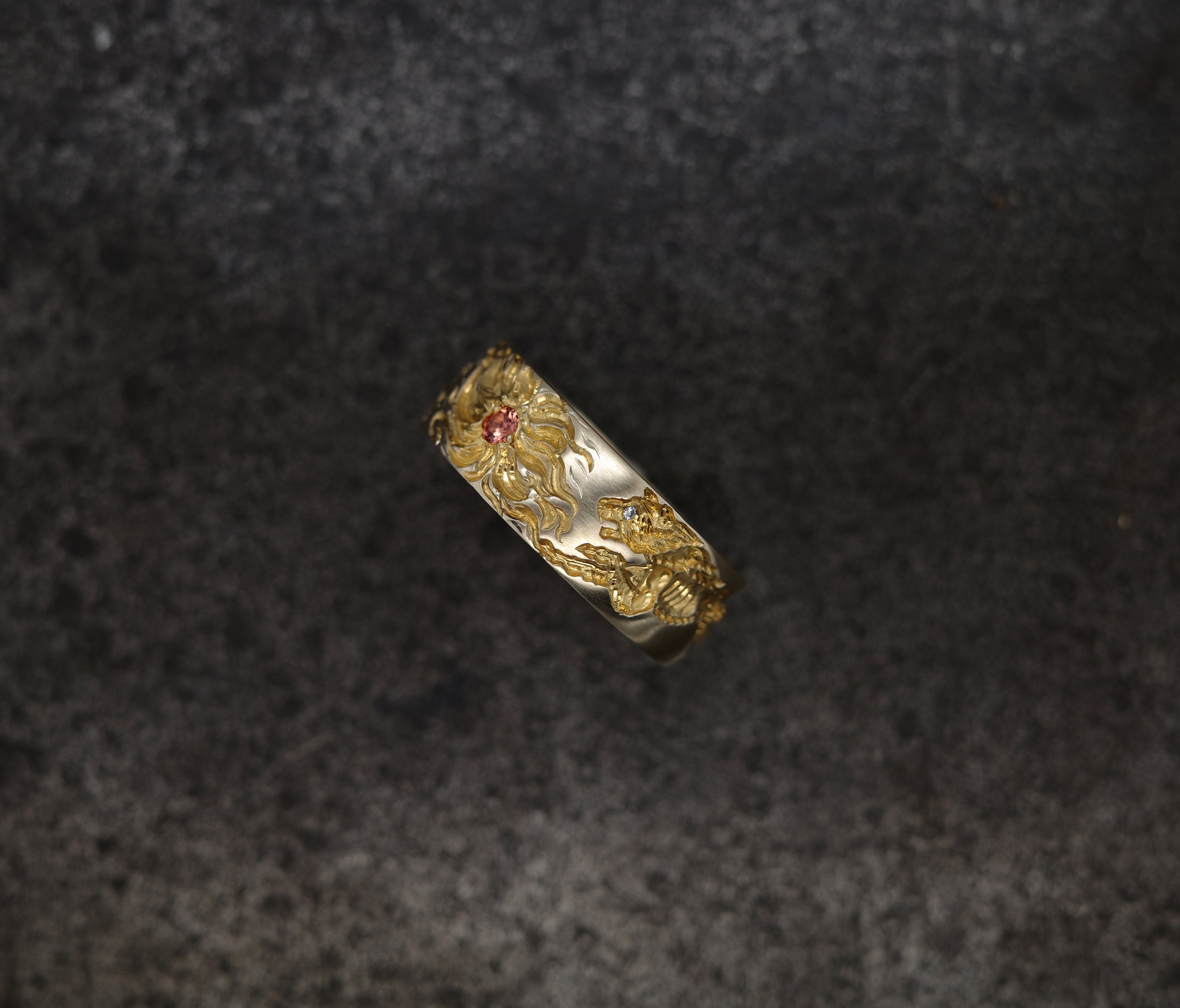 Wolf Band Ring