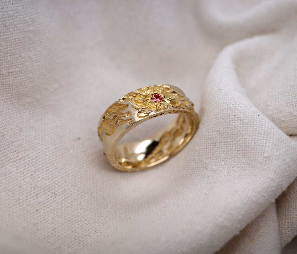 Wolf Band Ring