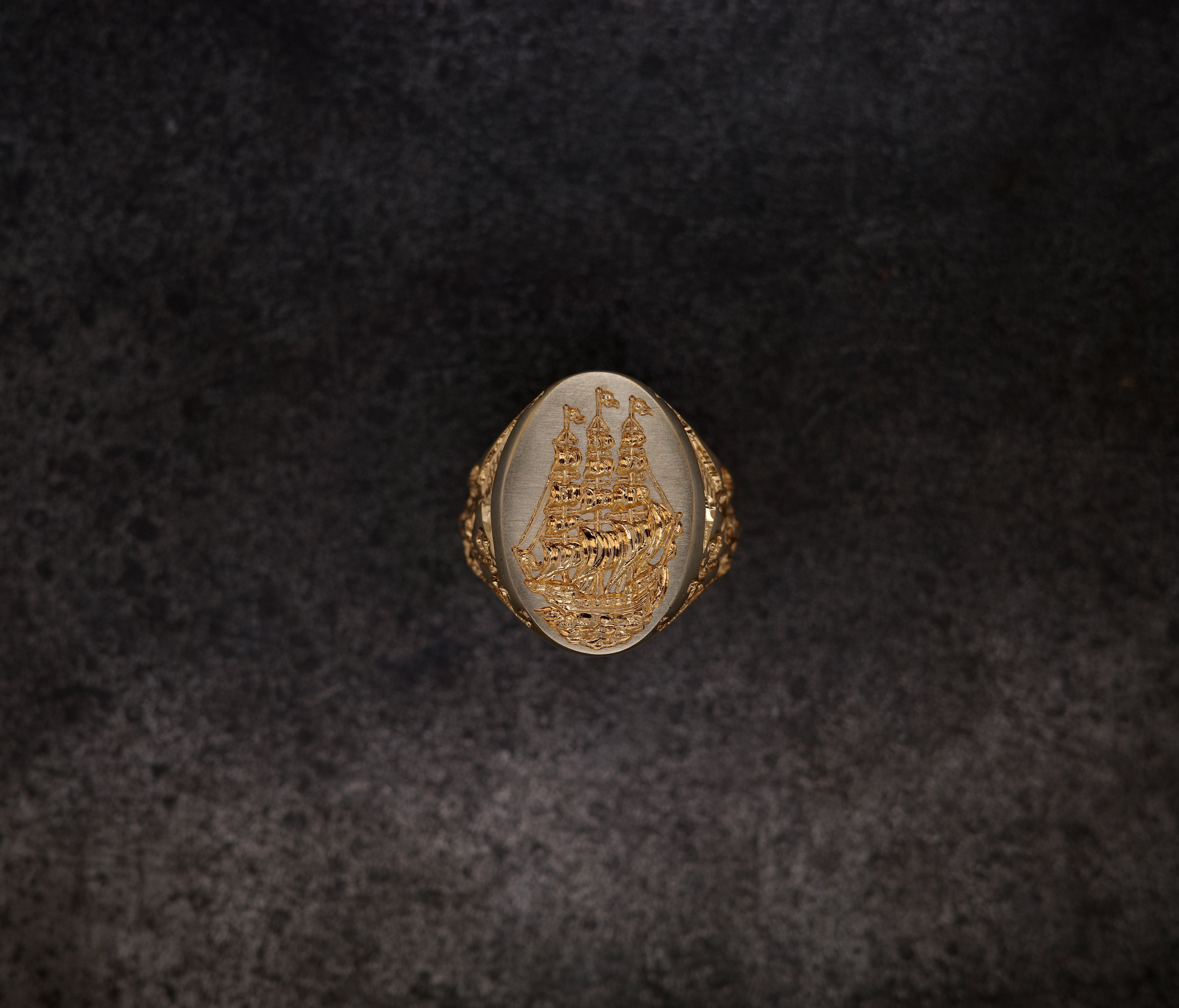 Sirens Ship Signet Ring
