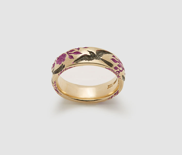 Magpie Bird Band Ring