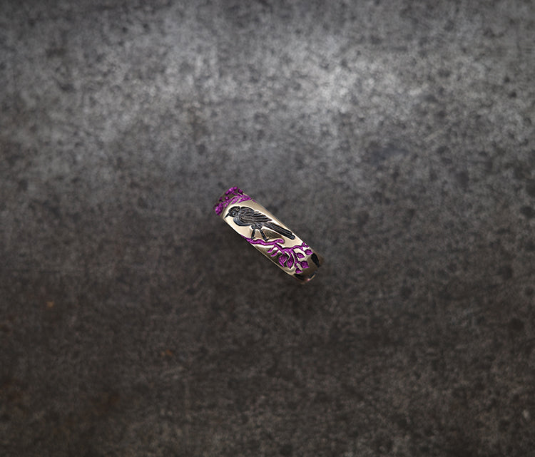 Magpie Bird Band Ring