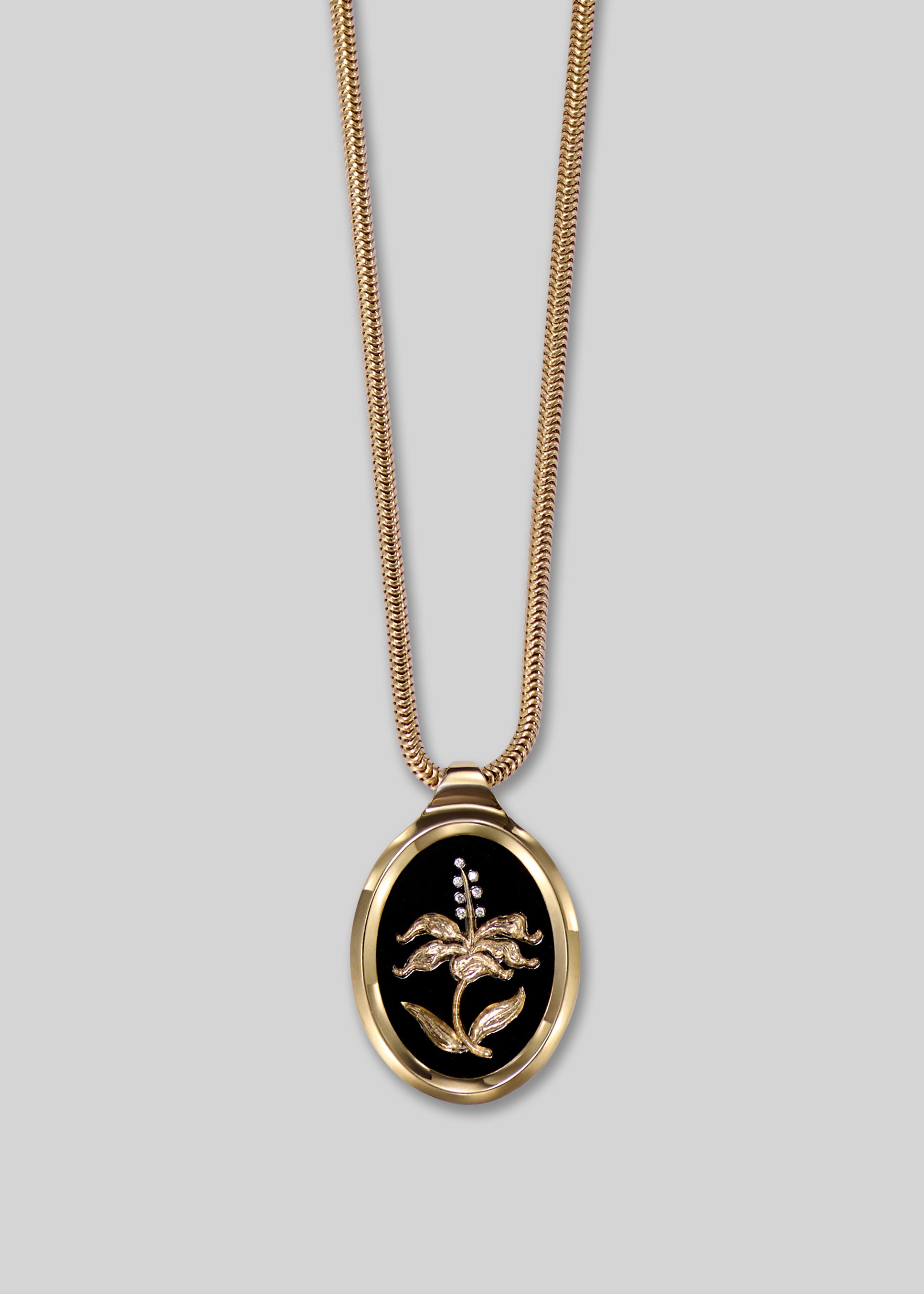 Medium Hibiscus Flower Frame Pendant