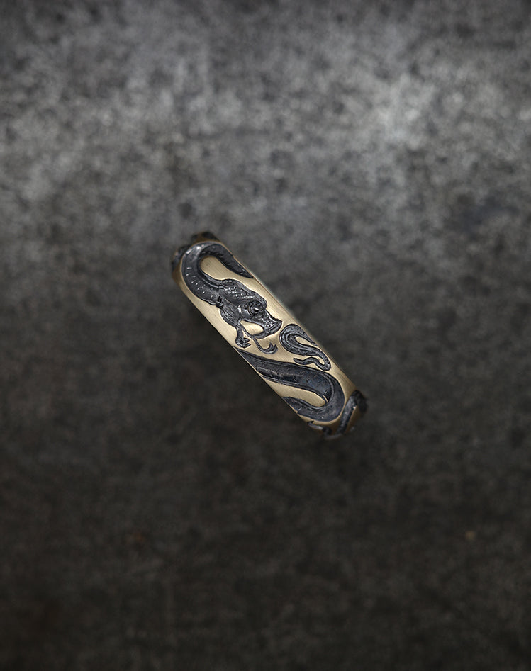 3 Serpents Snake Band Ring