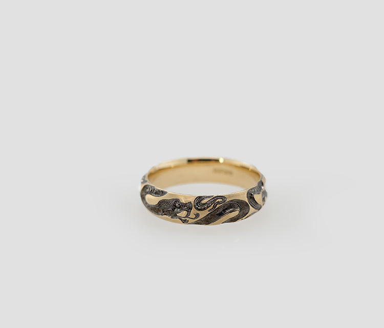 3 Serpents Snake Band Ring