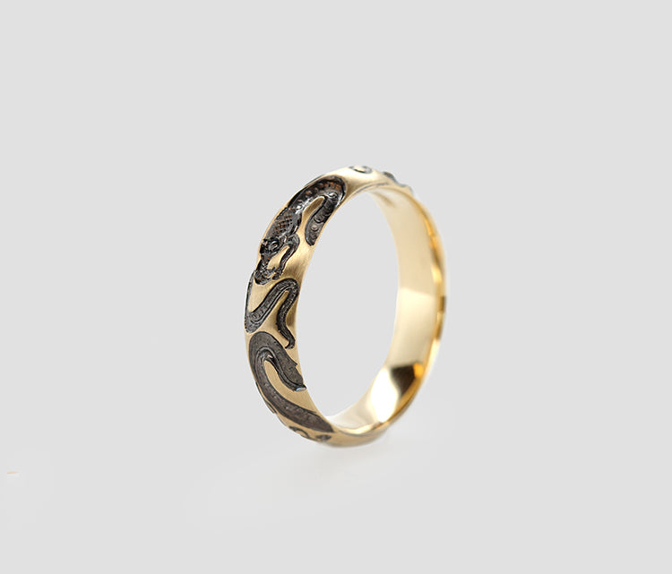 3 Serpents Snake Band Ring