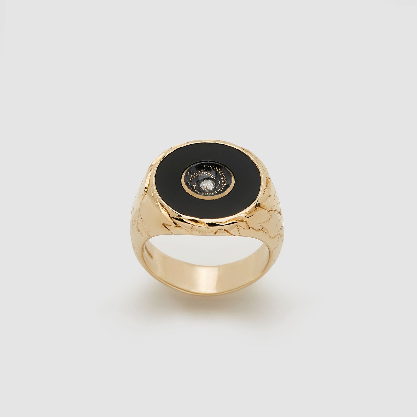 Castro Smith Jewelry Gold Oubliette Signet Ring.